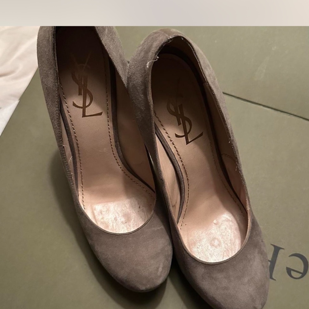 Ysl Platform Grey Pumps - image 3